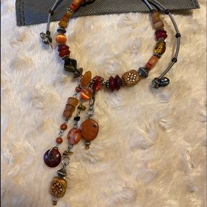 Treska Brown, Rust and Orange Necklace